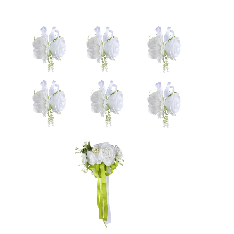 Functional Wedding Car Floral Arrangement Set With Realistic Greeneries Detail 15UB