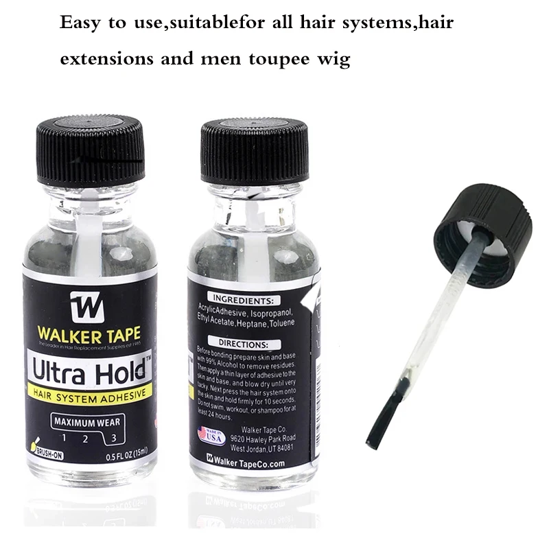 Walker Tape Ultra lengket 15ml, dan C-22 Solvent Walker Tape penghilang pita perekat untuk sistem Toupee ekstensi rambut