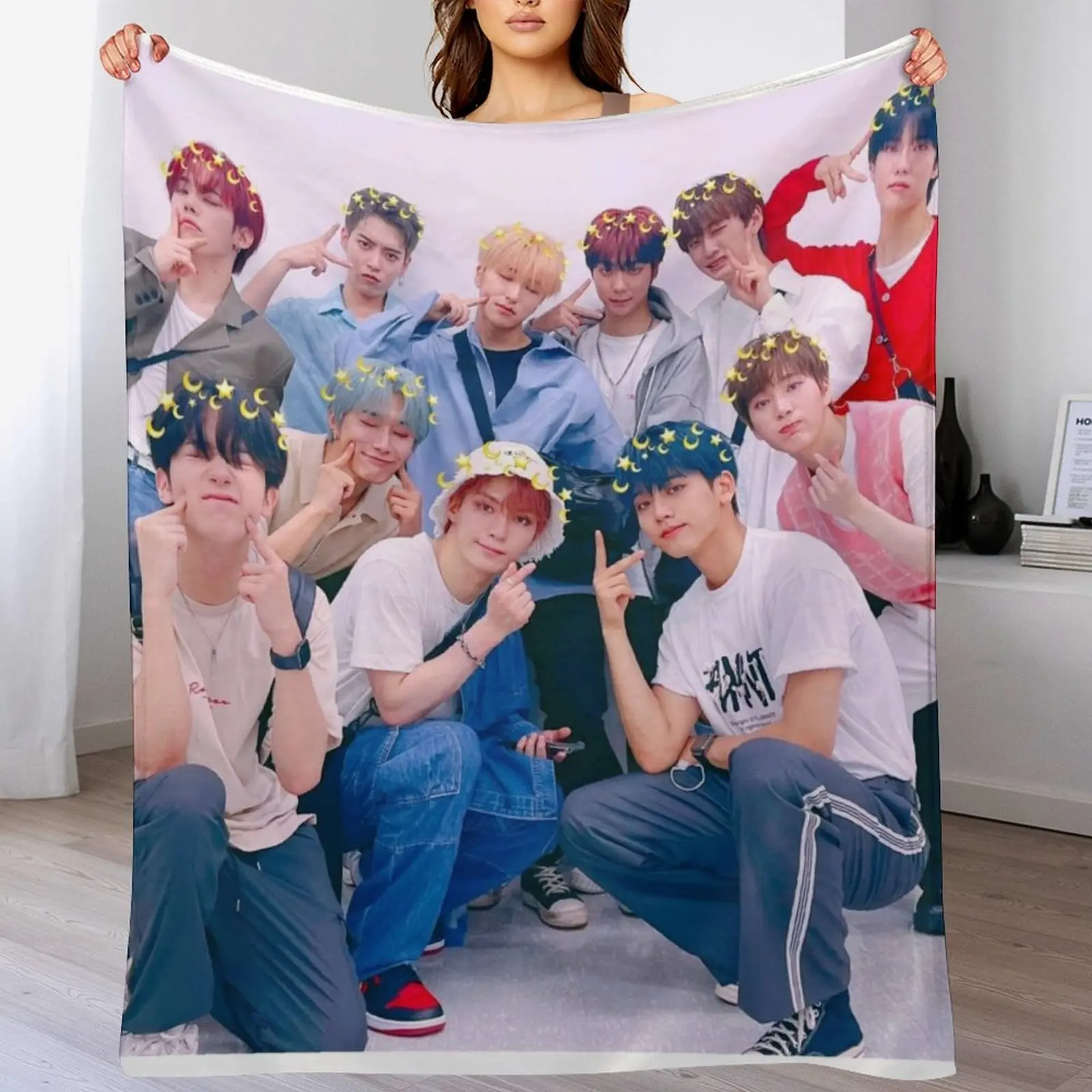 OMEGA X - kpop - edit Throw Blanket Moving Custom Decorative Throw Decorative Sofa Blankets