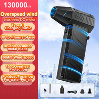 110000RPM Mini Turbo Jet Fan Electric Air Duster Adjustable wind speed Turbo Violent Blower Rechargeable with Light Car Cleaning
