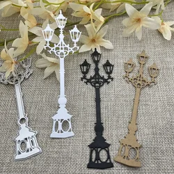 Lampa uliczna słupek wykrojniki do metalu szablony dla DIY Scrapbooking dekoracyjne tłoczenie rzemieślnicze szablon do wycinania formy