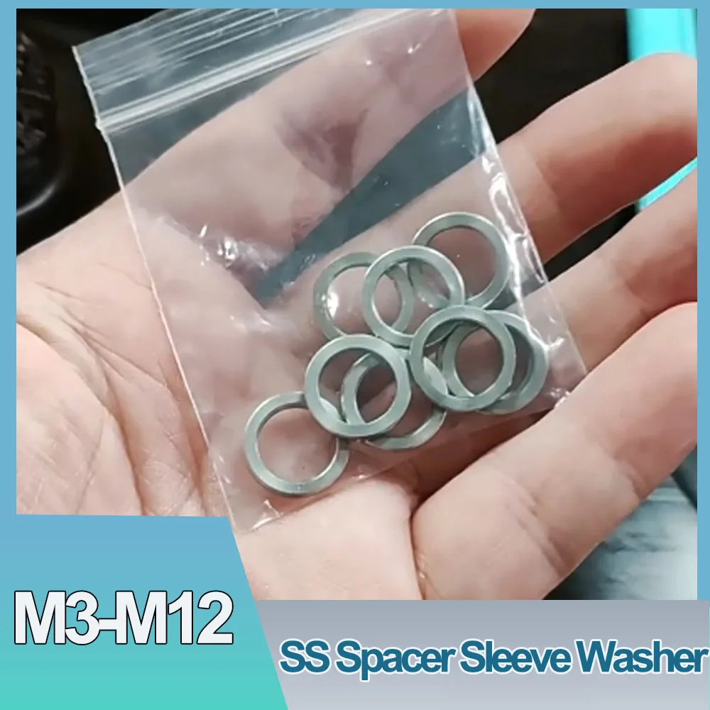 Stainless Steel Hollow Spacer Washer M3-M12 Elevated Isolation Sleeve Bushing Hardware Accessory