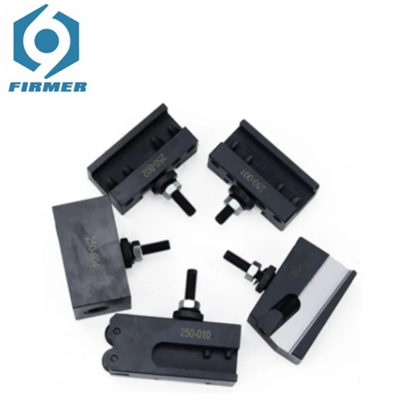 250-222 Wedge Type Quick Change Tool Post Set GIB Tool Post Set Piston Type Post Tool Holder 1 Knife Holder 5 Knife Clamps