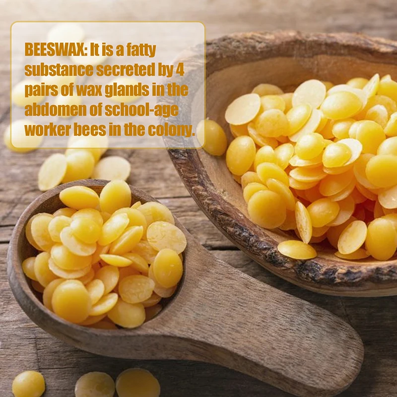 100% Filtered Beeswax Pastilles Pellets Granules Cosmetic Grade Making Supplies for Candle, Lip Balm, Cream, Lotion and so on