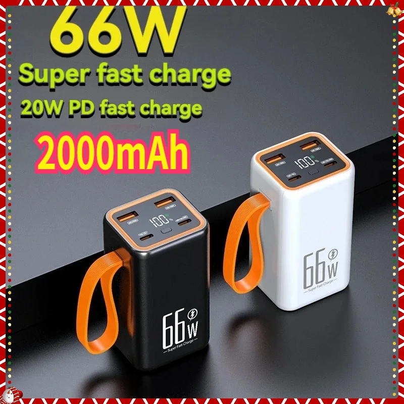 

20W Bidirectional Fast Charging Mini Power Bank 20000mAh 66W Compact and Suitable for Apple and Android Mobile Power Supply