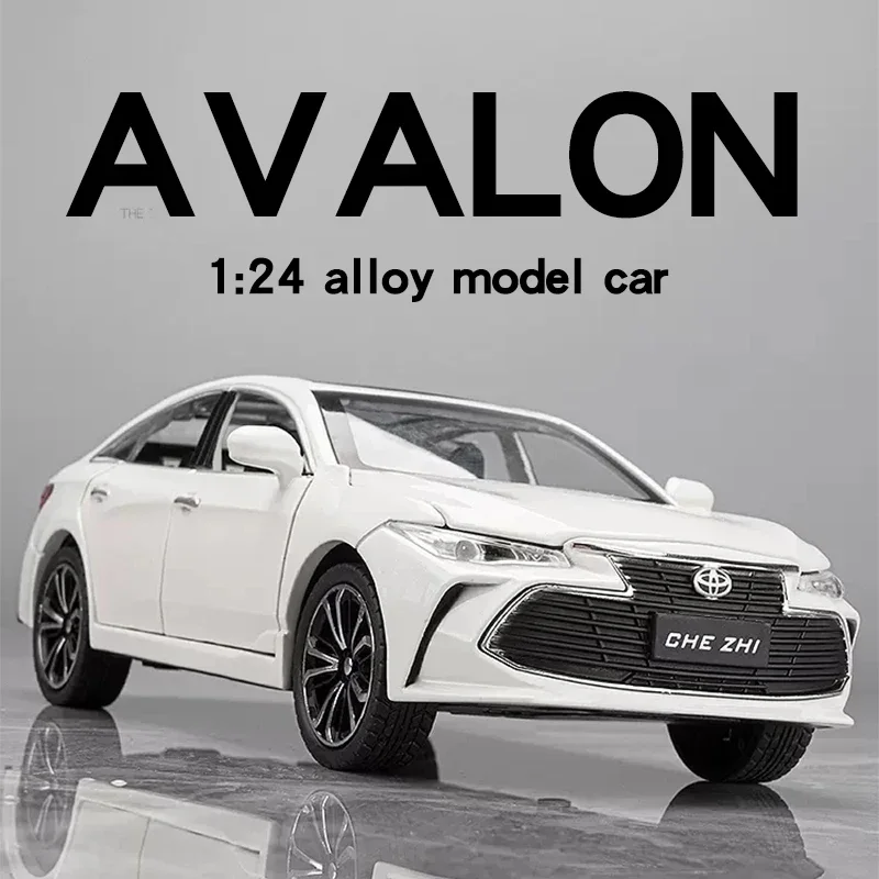 1:24 Toyota Avalon Alloy Model Car Diecast Metal Vehicle Toy Model Collection Sound & Light Birthday Gifts For Children Kids