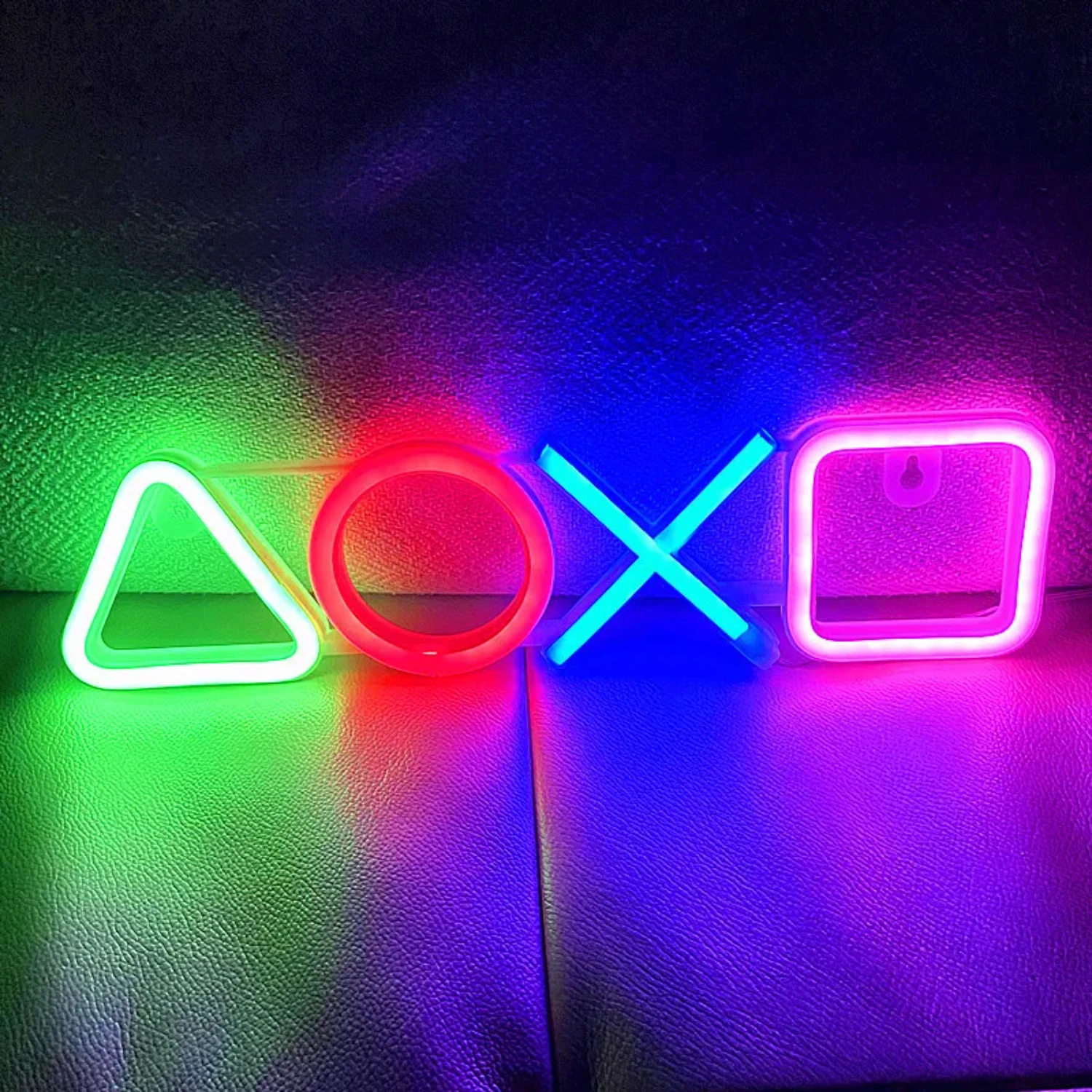 Neon Gaming LED Wall Decoration with Vibrant Colors, Eye-catching Gamepad Neon Lamp for Bedroom Decor, Portable USB Battery Nigh