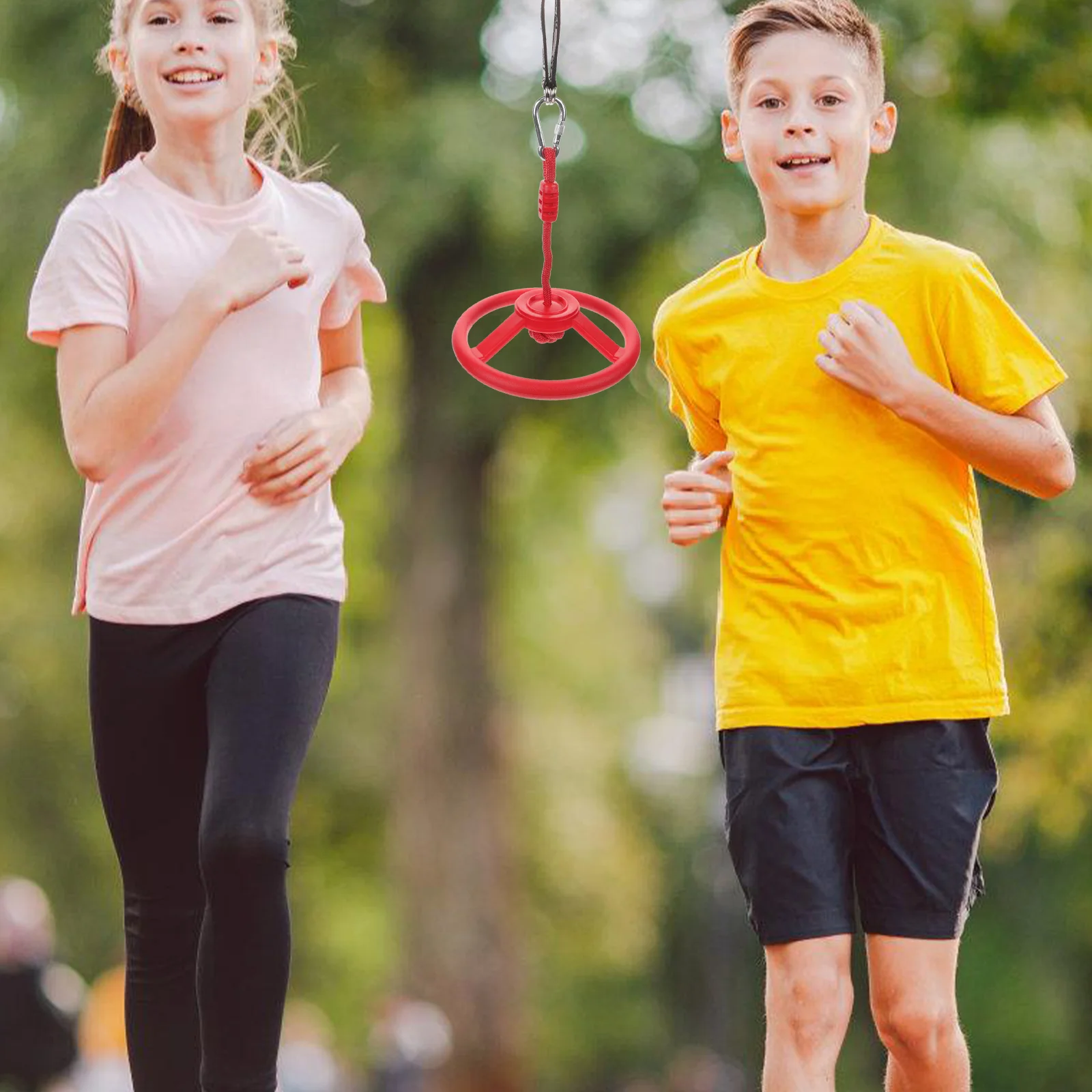 Ruota Ninja Attrezzatura da allenamento per bambini Giocattolo Anello di sollevamento per bambini Altalena dello sterzo Anelli per ginnastica per interni Appeso per esterni resistente