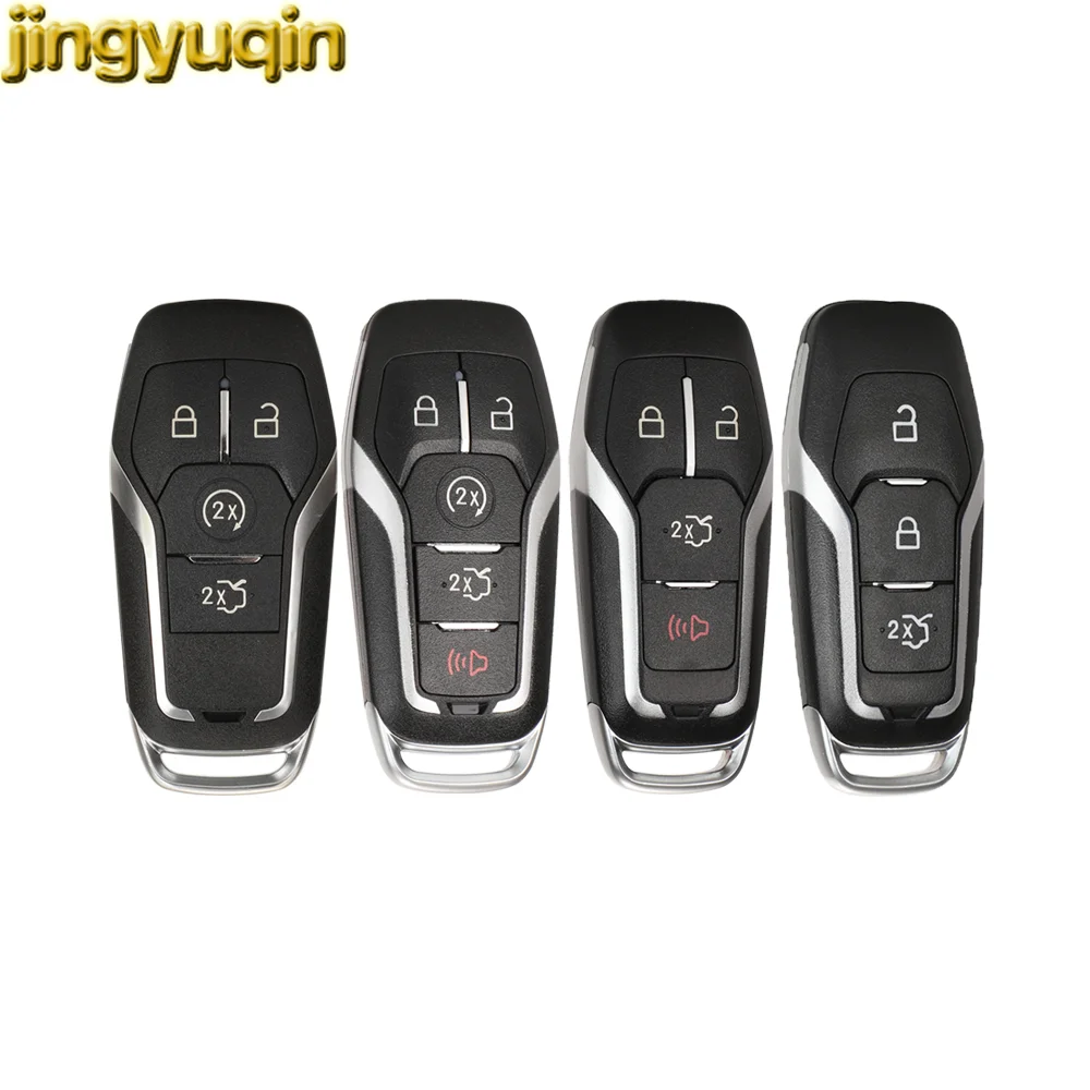 

Jingyuqin 3pcs Smart Remote Key Shell For Ford EDGE Explorer Fusion Mondeo 2.0T KUGA Mustang 2013-2017 Car Keyless Entry Fob