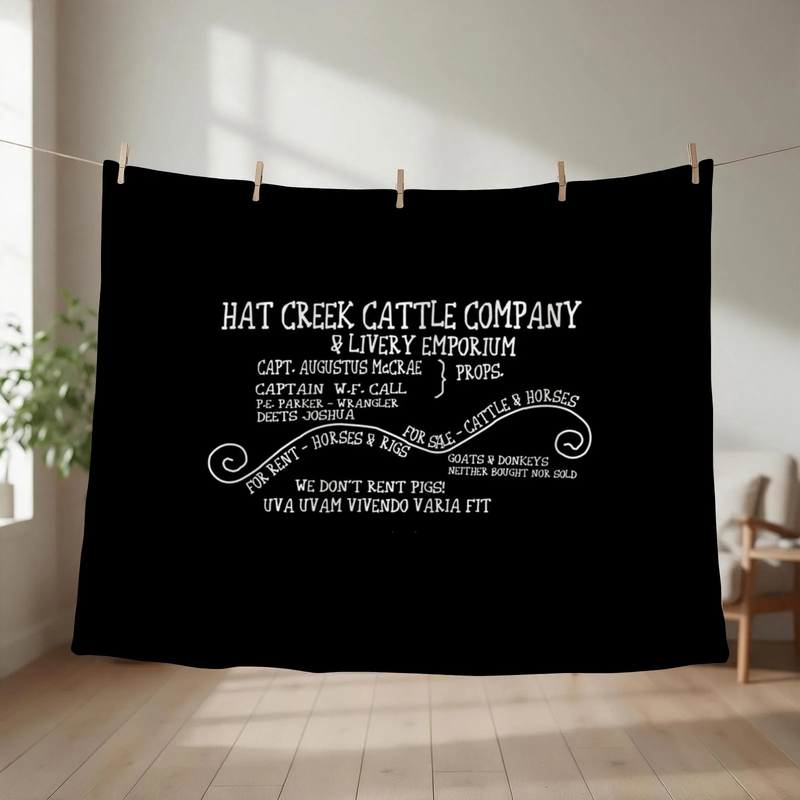 Lonesome dove - Hat Creek Uva uvam vivendo veria fit Throw Blanket bed plaid blankets ands Luxury Throw halloween Blankets