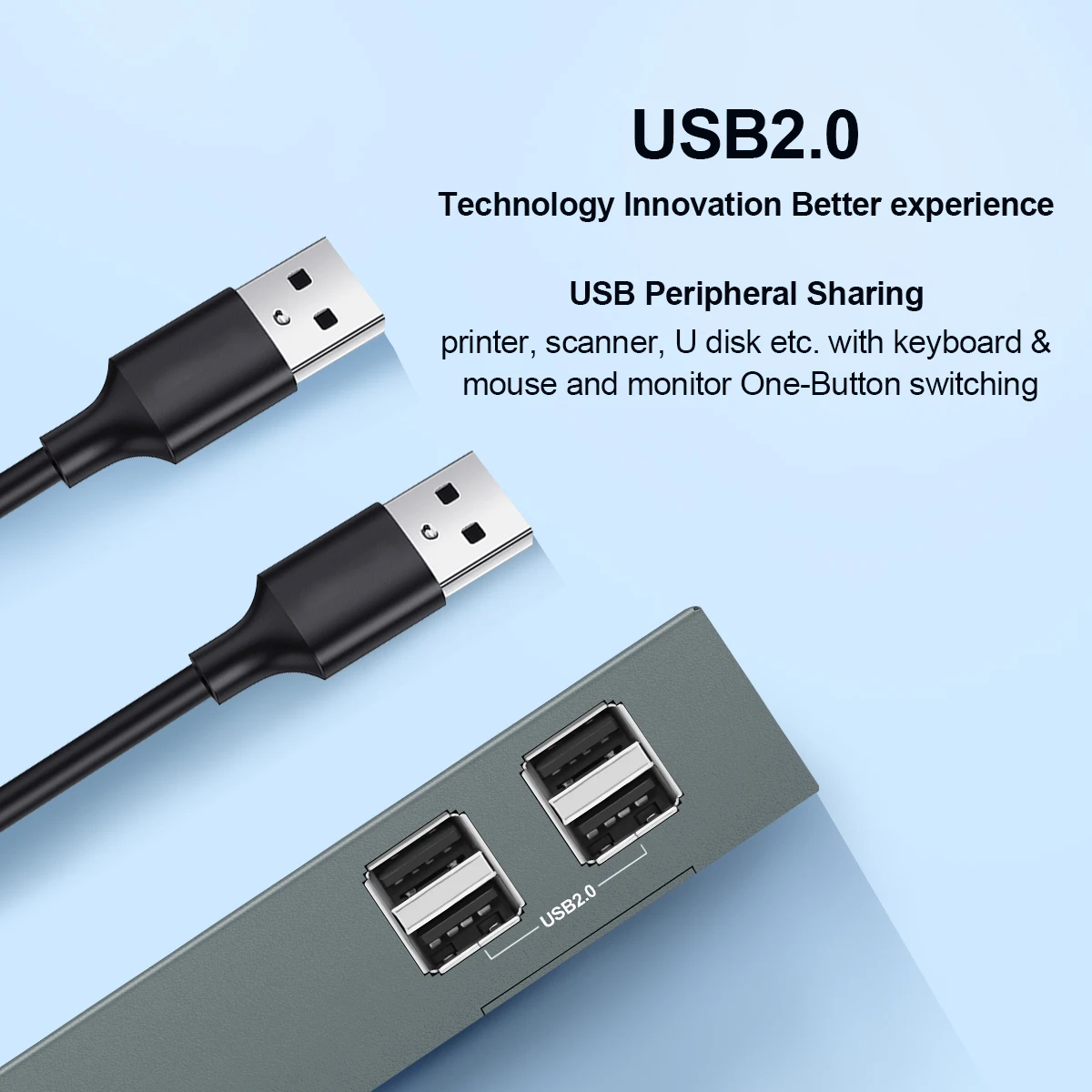 KVM-переключатели с 2 портами с 4K @ 60 Гц USB 2,0/USB 1,1 2 компьютера 1 монитор KVM-переключатель подключи и работай поддержка Горячего Переключения