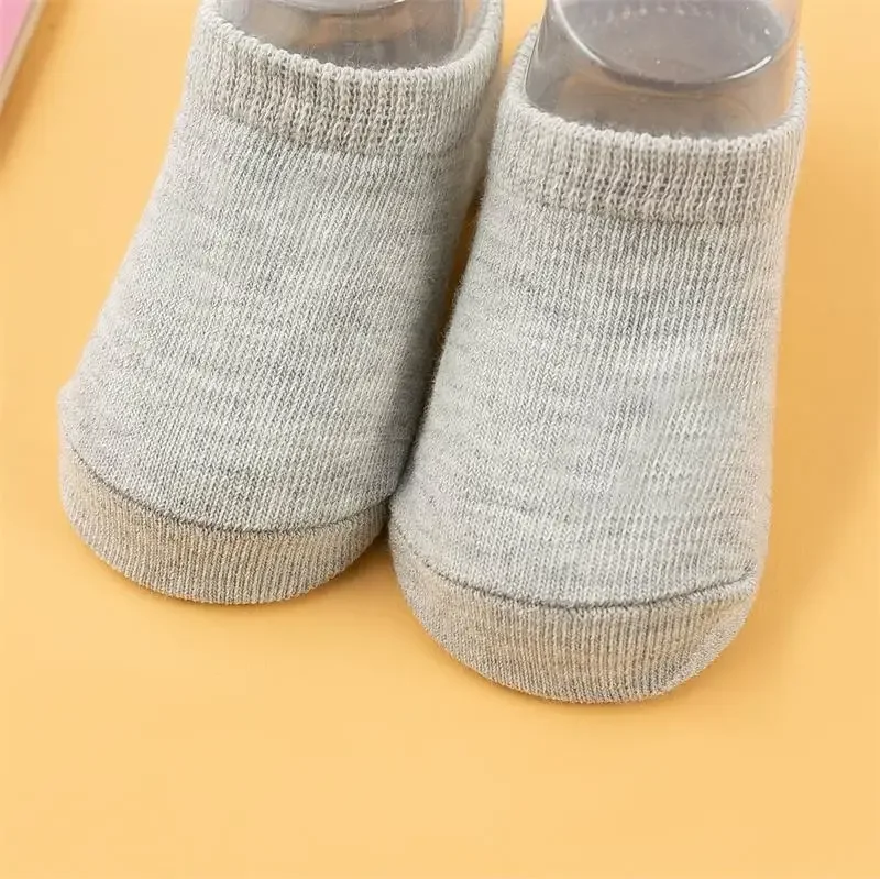 New Spring Summer Baby Solid Color Socks Soft Cotton Rubber Anti-slip Floor Socks Newborn Infant Toddler Socks 0-3years Old