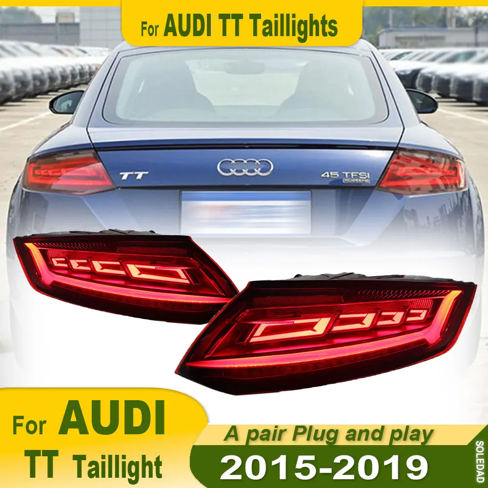 LED Car Taillights For Audi TT 2015 2016 2017 2018 2019 New RS style LED Tail Lamp Dynamic Turn Signal Light Tail Lamp Assembly