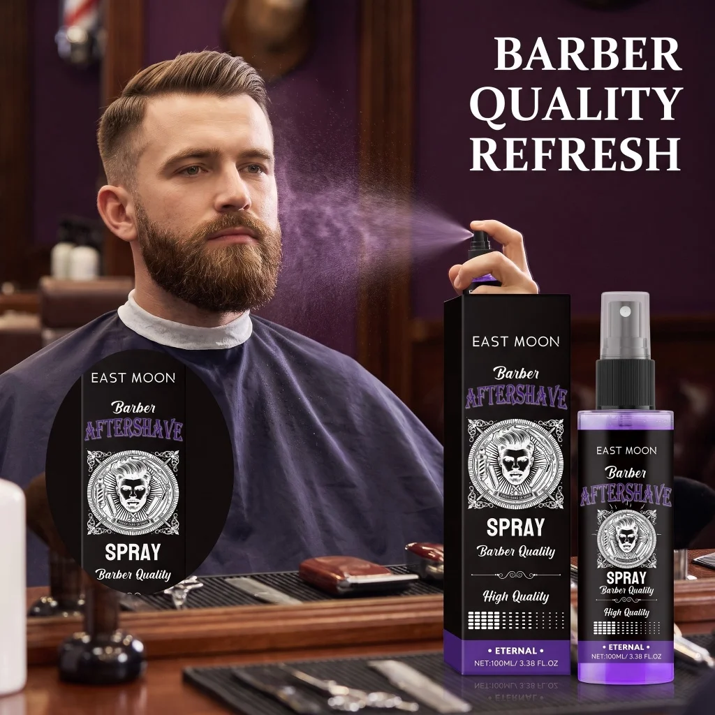 East Moon Scented Beard Aftershave Spray For Men Mild Clean Nourish Moisturize Beard Refreshing Facial Essence