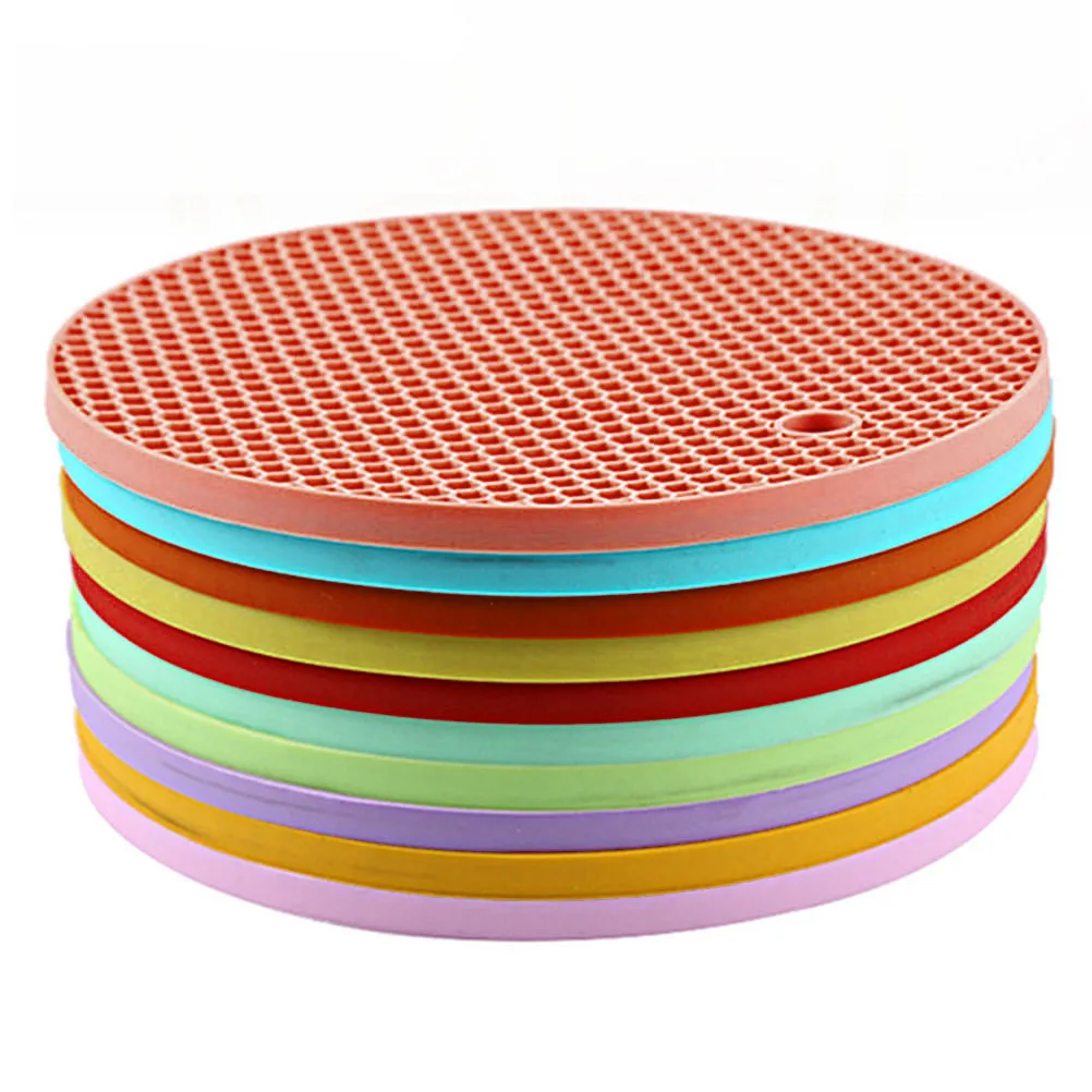 

Silicone Placemat Hot Stands Table Cups Holder Coaster Trivet Pad Pan Resistant Kitchen Dish Potholder for Coasters