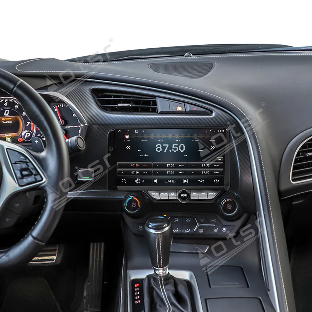 12.3 بوصة أندرويد 13 راديو السيارة CarPlay لشروليه كورفيت C7 2013-2019 شاشة تعمل باللمس مشغل وسائط متعددة نظام تحديد المواقع DSP رئيس وحدة السيارات