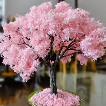 Modelo de árbol de flor de cerezo de simulación de 10-25cm, árbol de flores, decoración de casa de muñecas japonesas, animación de paisaje, paisaje de jardín, diorama
