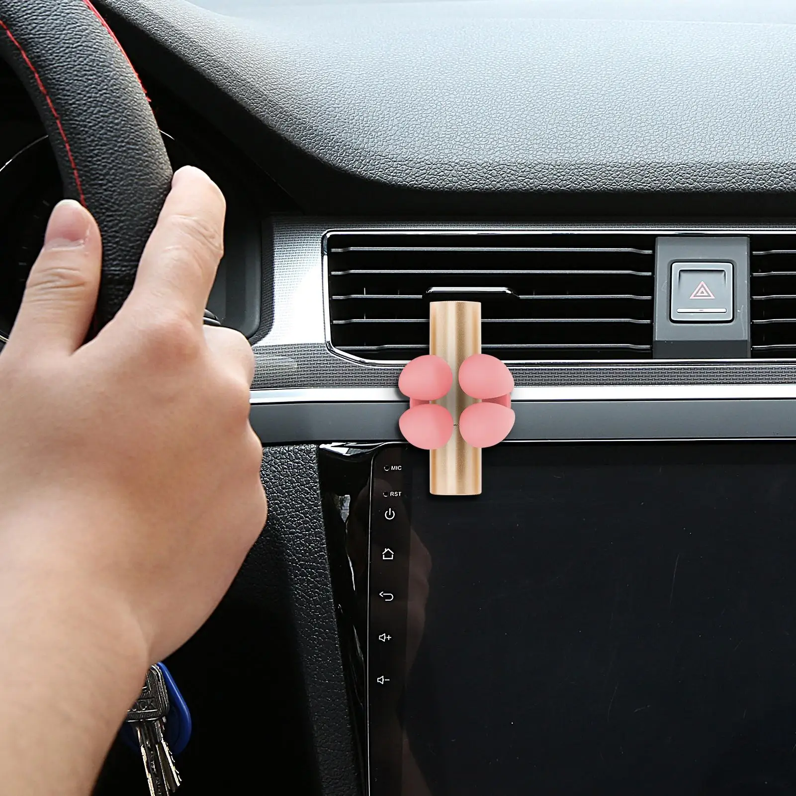 Silicone Toothbrush Holder Car Lip Balm Holder Multi Purpose Seamless Removable Clamp Organizer For Men Kitchen Bathroom Door view 3