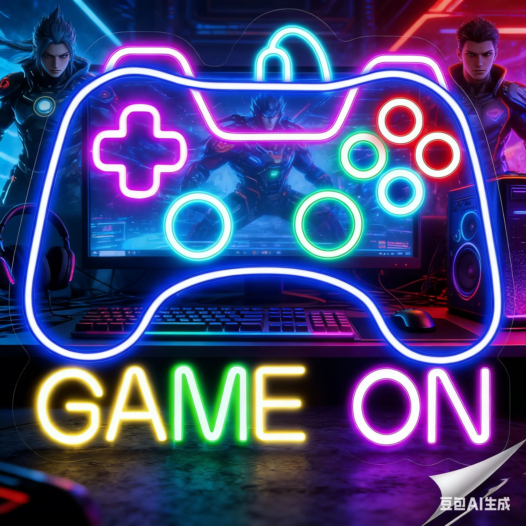 

Gamer Neon Sign Game Controller Neon Light Sign for Teen Bedroom Gaming Room Decoration Gamer Gifts for Boys Teen Men Kids