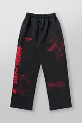 leisure sweatpants gym bodybuilding running training pants cotton terry printed bouquet foot pants