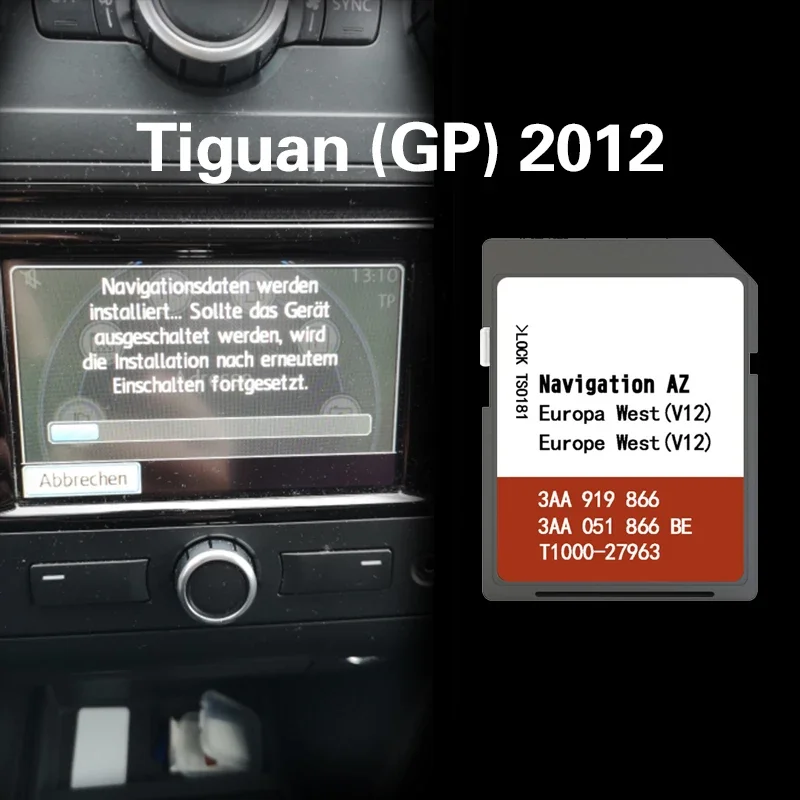 

for Tiguan (GP) 2012 Cover United Kingdom Western Europe RNS 315 Map SD Memory Card