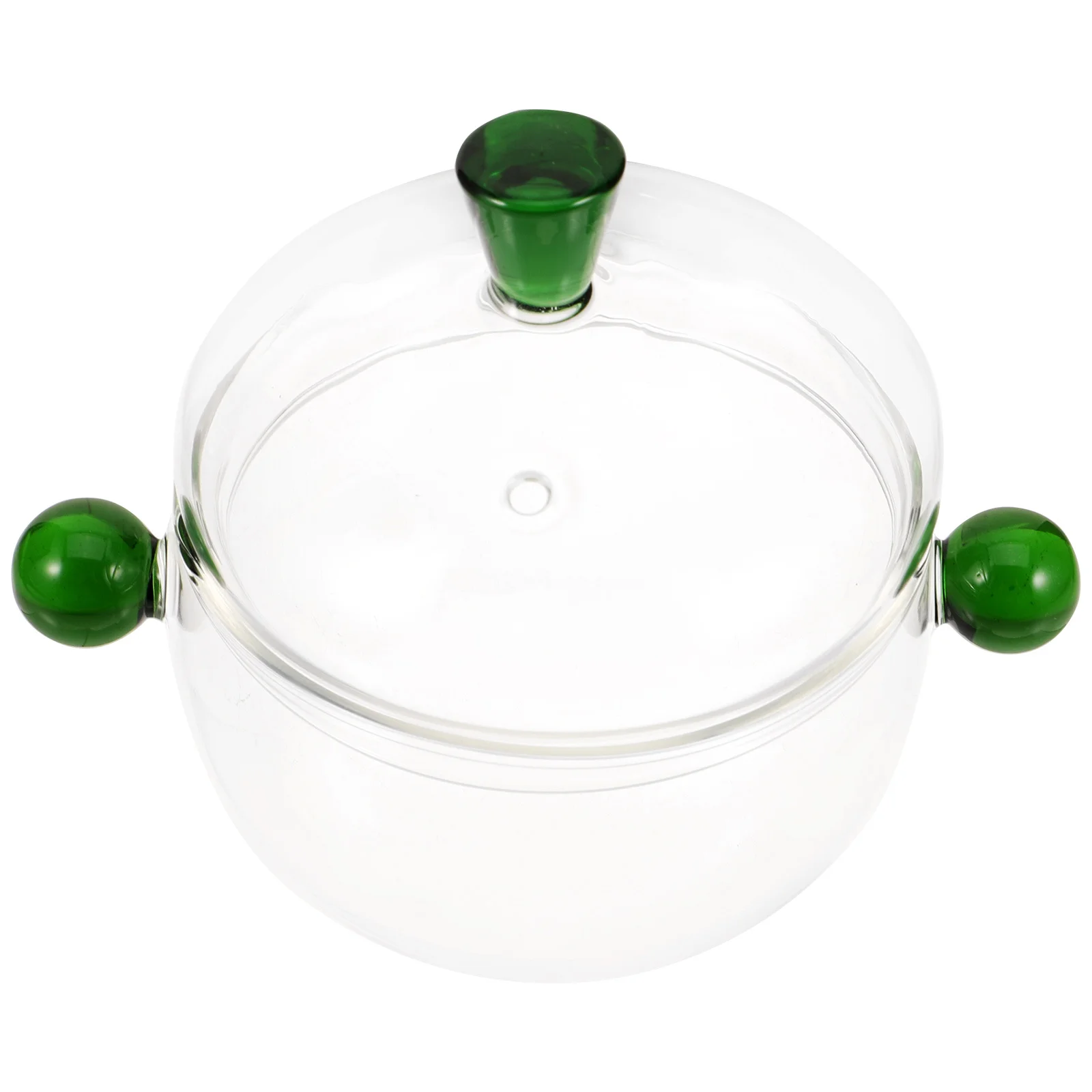 

Glass Stovetop Pot with Lid Clear Sauce Pan Transparent for Cooking Cover Cookware