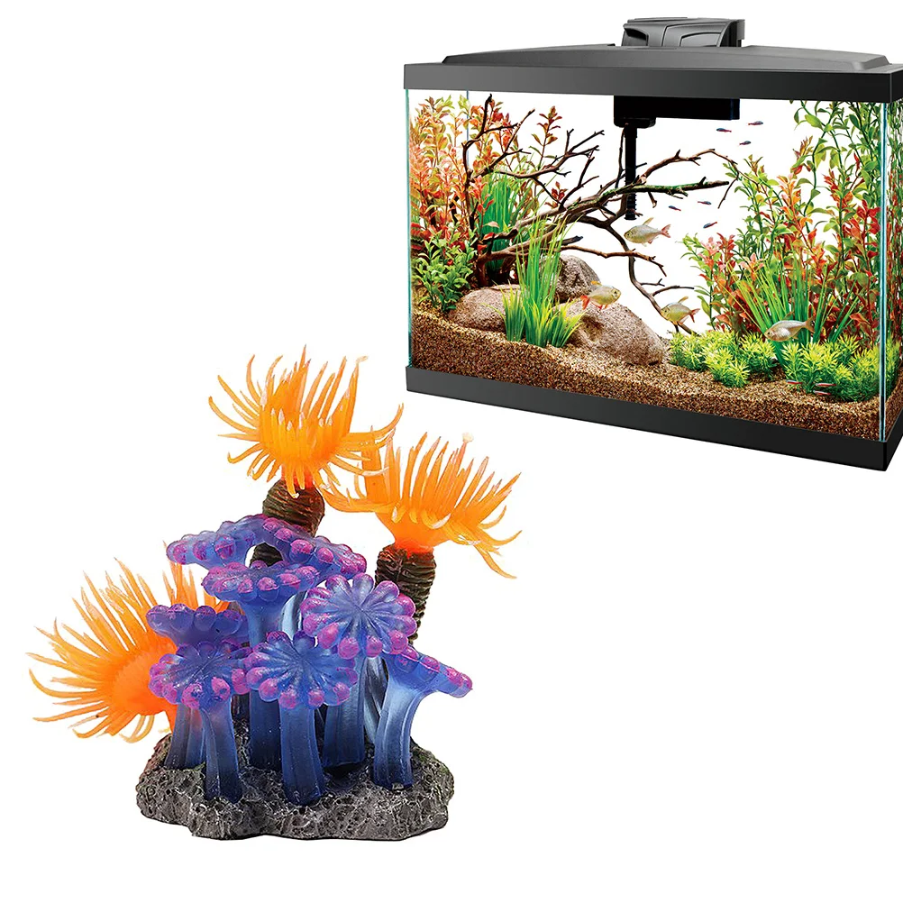 

1pcs Soft Coral Decor For Aquarium Realistic Artificial Plants Fish Tank Decoration Natural Landscape Safe Fresh Salt Water