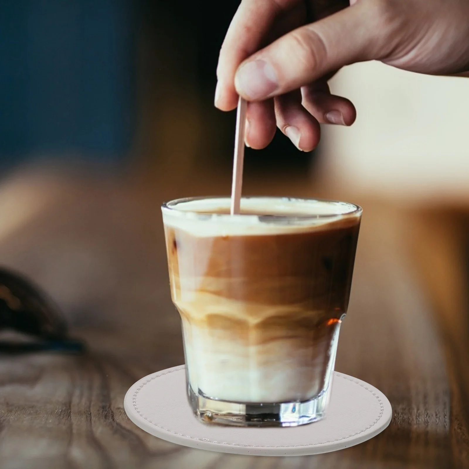 

Cup Coaster Set Anti-Skid Heat Insulation Pad for Home Decor Round Non-Slip Tableware Mat Cup Coaster Household Placemat