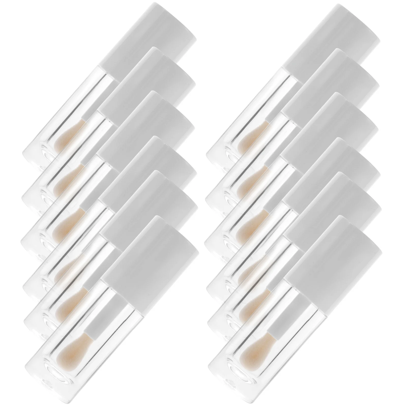 

12pcs Empty Lip Gloss Tubes 6Ml Clear Plastic Refillable Container With Wand Mini Bottle For Diy Travel Tools