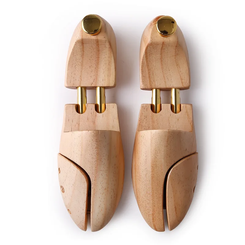 FamtiYard 2Pcs Stretcher Twin Tube Red Cedar Wood Adjustable Shoe Shaper Men's Shoe Tree Expander