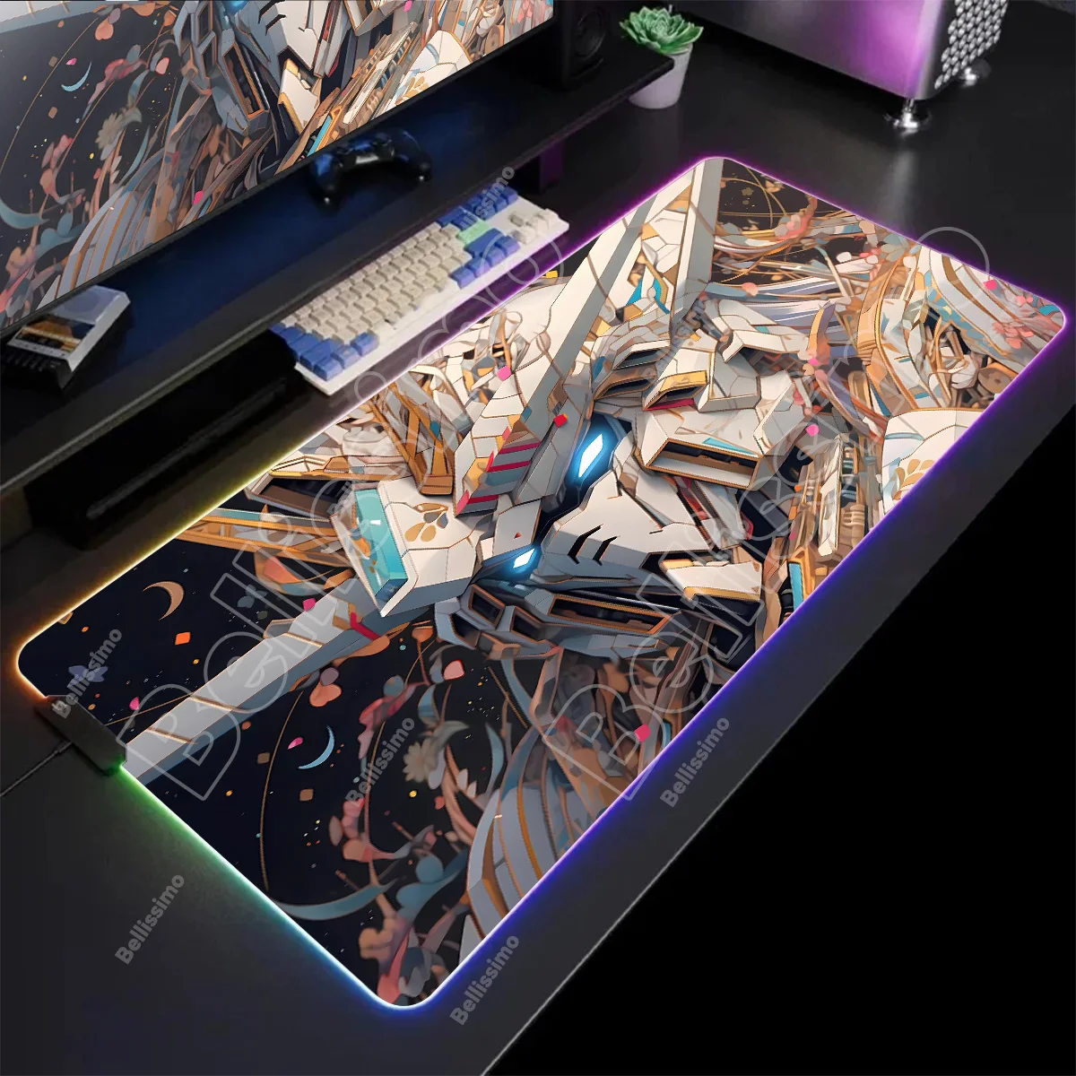 

Коврик для мыши G-GundamES XXL RGB с подсветкой, игровой коврик для мыши, аксессуары для геймеров HD, большие коврики для мыши со светодиодной подсветкой, ковер для ПК с подсветкой