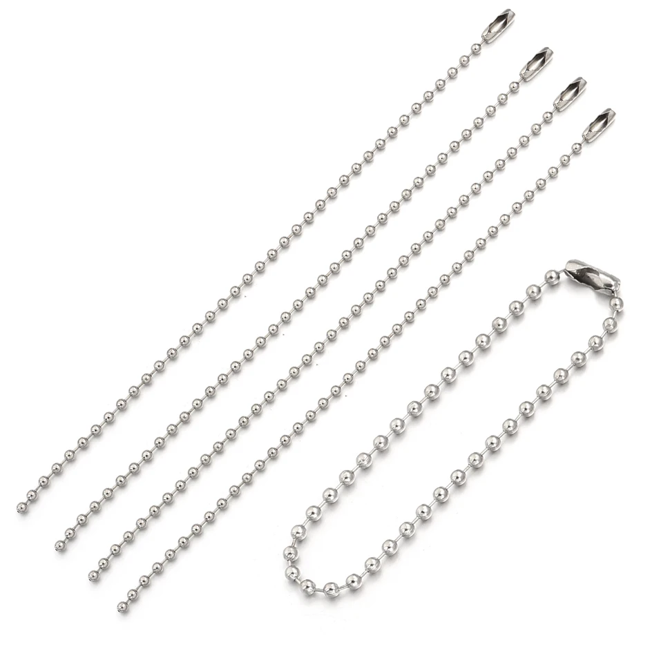 100 Stück 8/10/12/15/20cm Metall-Kugelketten für Schlüsselanhänger/Puppen/Etikettenanhänger, Großpackung Ketten für DIY-Schmuckzubehör – Detail 15