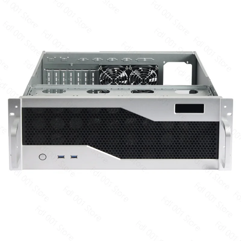 4U Rackmount Chassis Industrial Aluminum with LCD Temperature Display for ATX Server Motherboard 350mm 450mm Depth