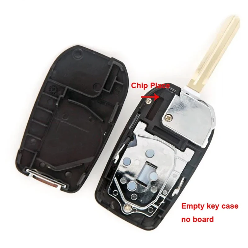 1Pcs Black ABS Modified Remote Key Shell For Toyota Reiz Camry Corolla Rav4 Yaris Toy43/47 Blade Auto Replacement Accessories