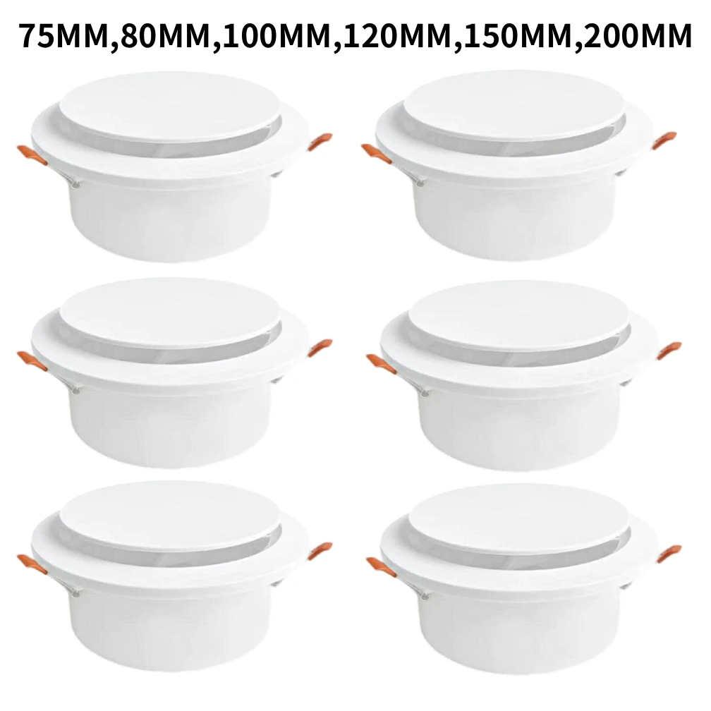 75-200mm Flange Air Outlet Vent Grille Adjustable Airflow Air Outlet With Pest Control Screen Duct Cap Air Ventilation Cover