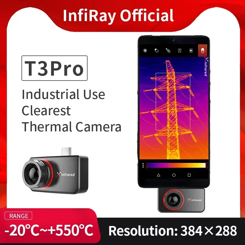 

T3S T3pro Thermal Camera Industrial Thermal Imaging Camera for Smart Phones Android Type C InfiRay Xinfrared