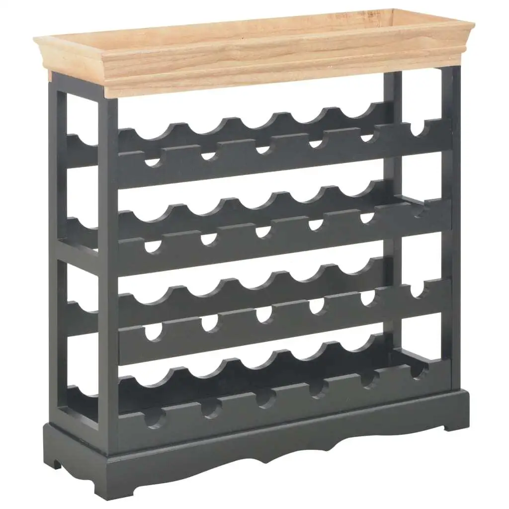 Stylish Black Wine Cabinet - Space-Saving Rack 27.6x8.9x27.8 inches for Home & Office Storage