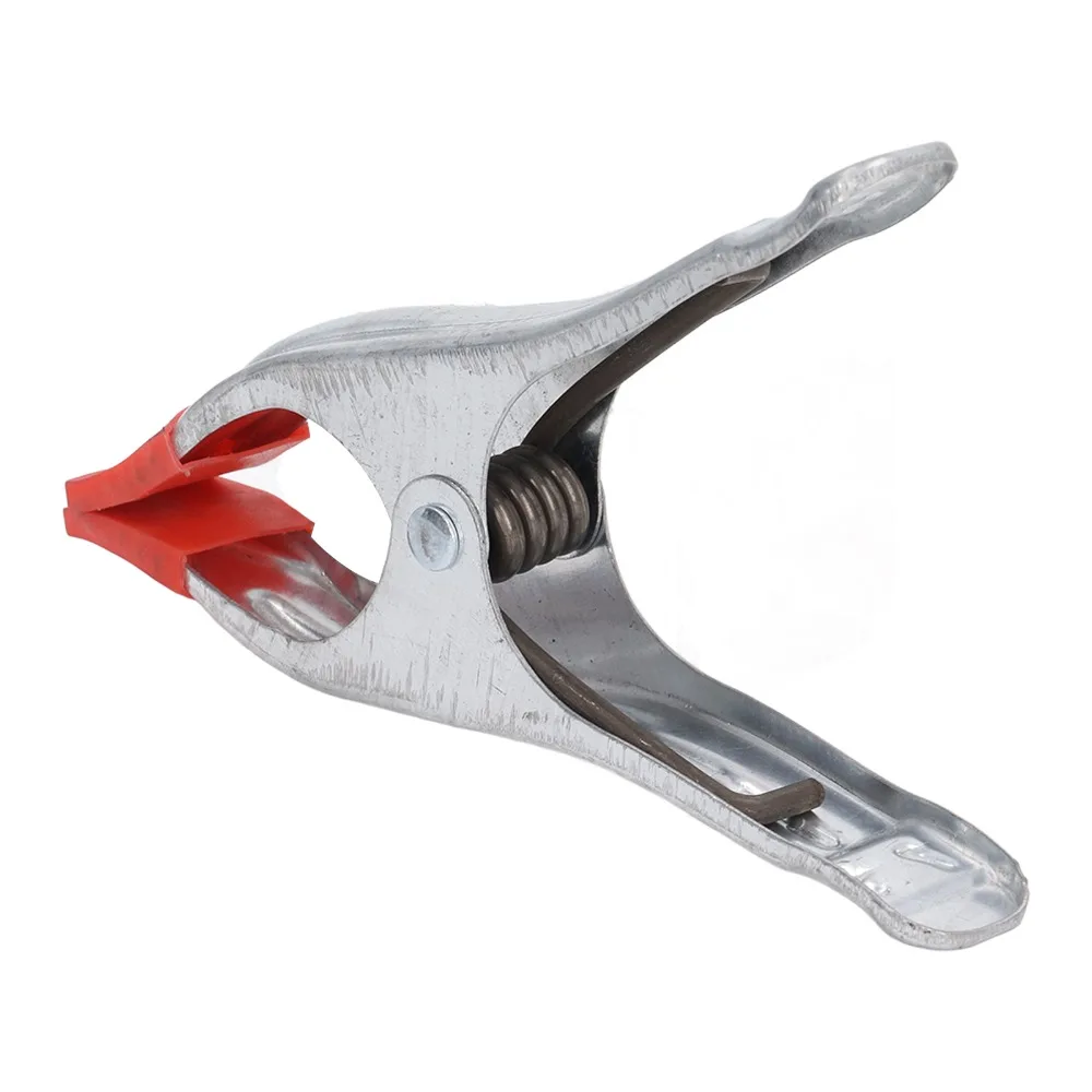 5Pcs Heavy Duty 7 In Spring Clamps Galvanized Iron Rubber Grips A Shape Clips Silver Red Heavy Duty Clamps For Tarpaulins