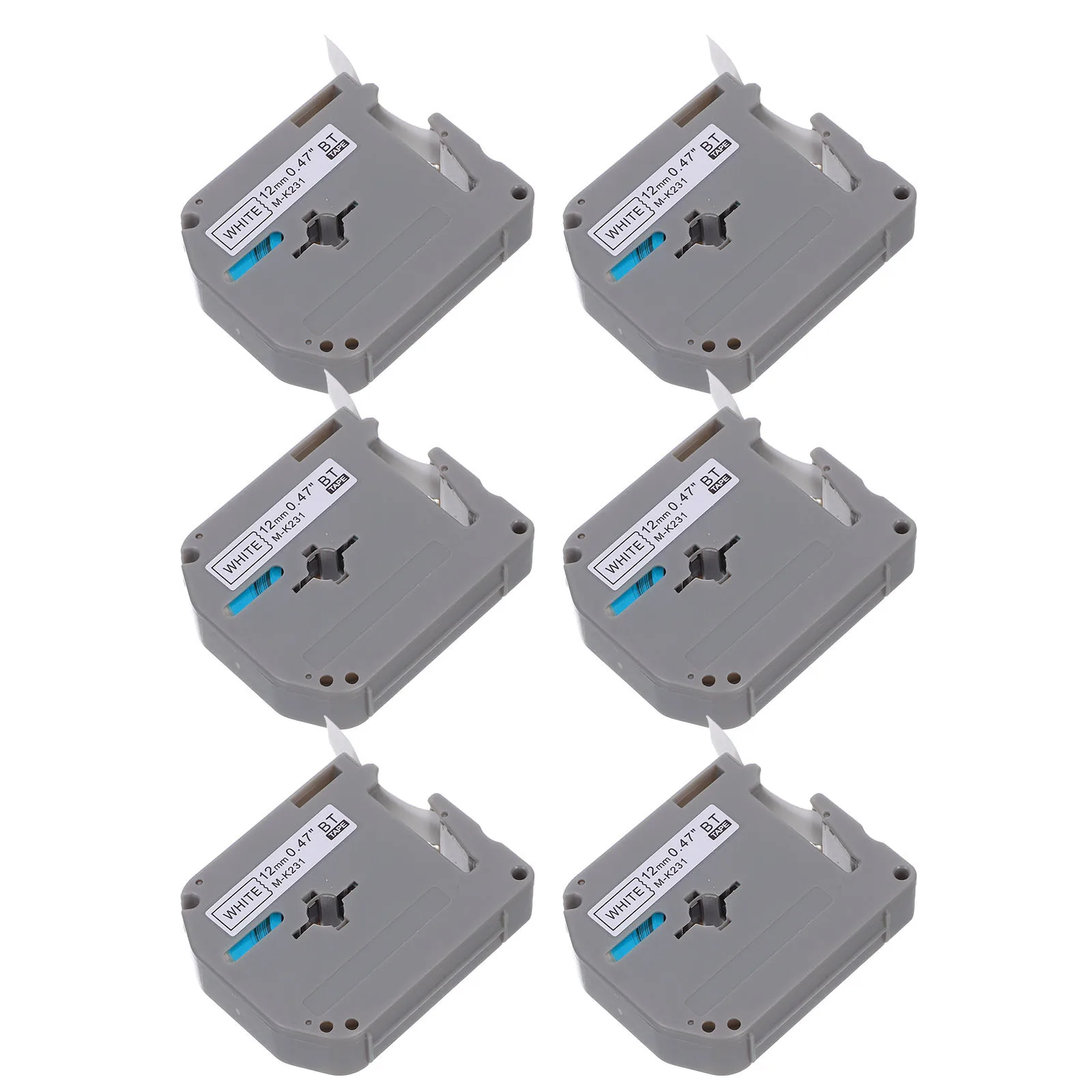 

6 шт. ленты для этикеток, 12 мм, ламинированные, водонепроницаемые, устойчивые к жиру, двойного назначения для Pt65 Pt70, Pt80, чехол для этикеток, аксессуары для 3D-печати