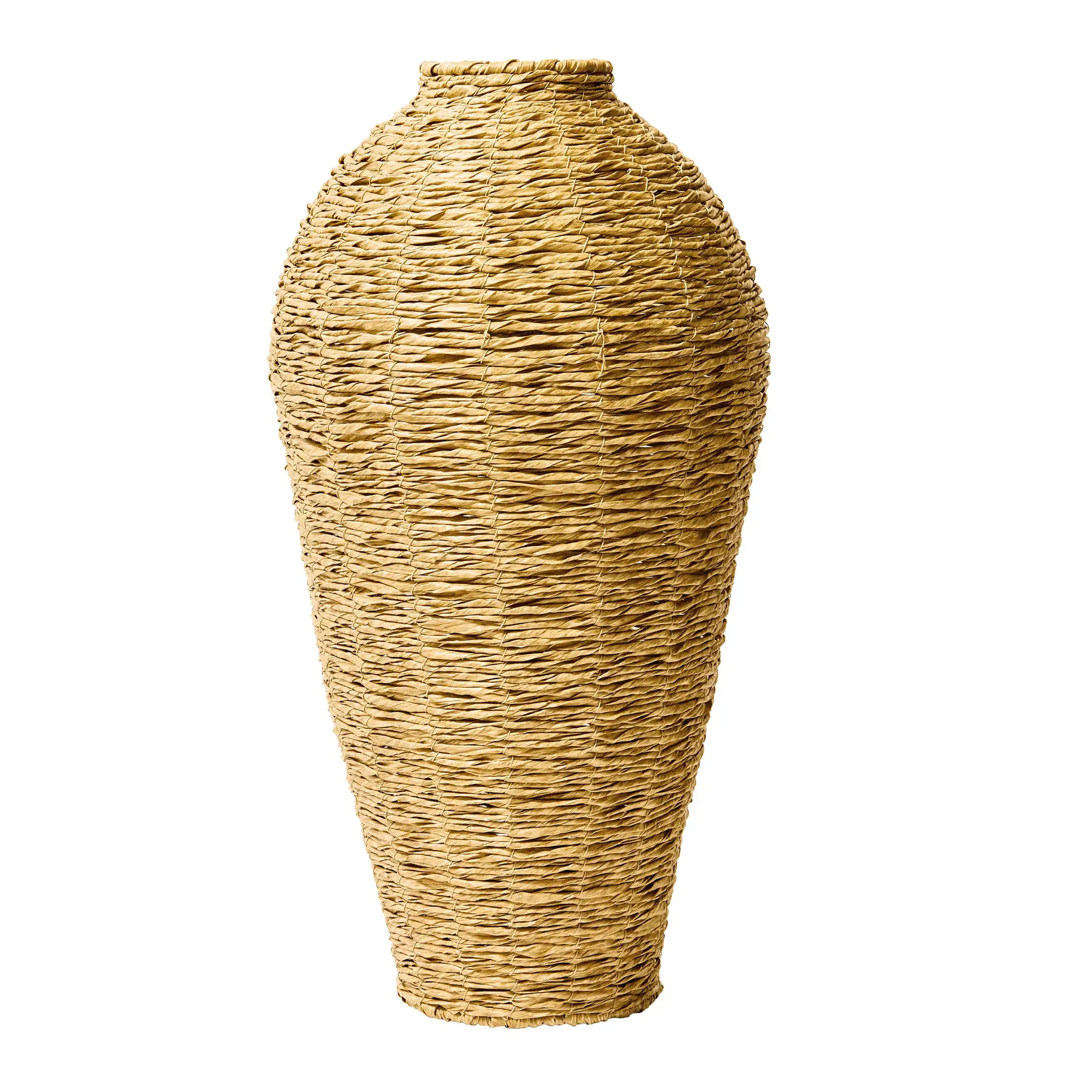 

22 Woven Faux Seagrass Floor Vase