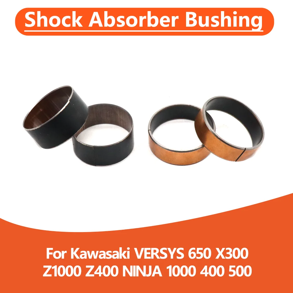 For Kawasaki Z1000 NINJA 500 1000 VERSYS-X300 650 2010-2025 Front Fork Bushings External Guide Rails Shock Absorb Up Set