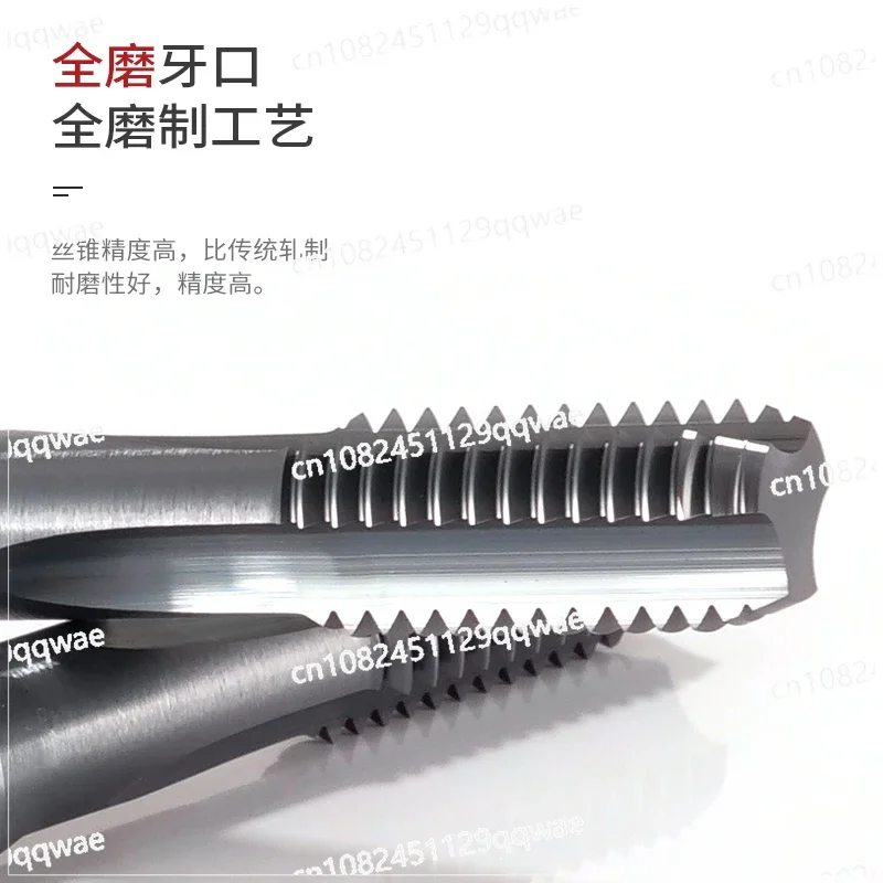 Tungsten Steel Machine Tap, Solid Hard Alloy CNC Tapping, Straight Groove Thread Tap