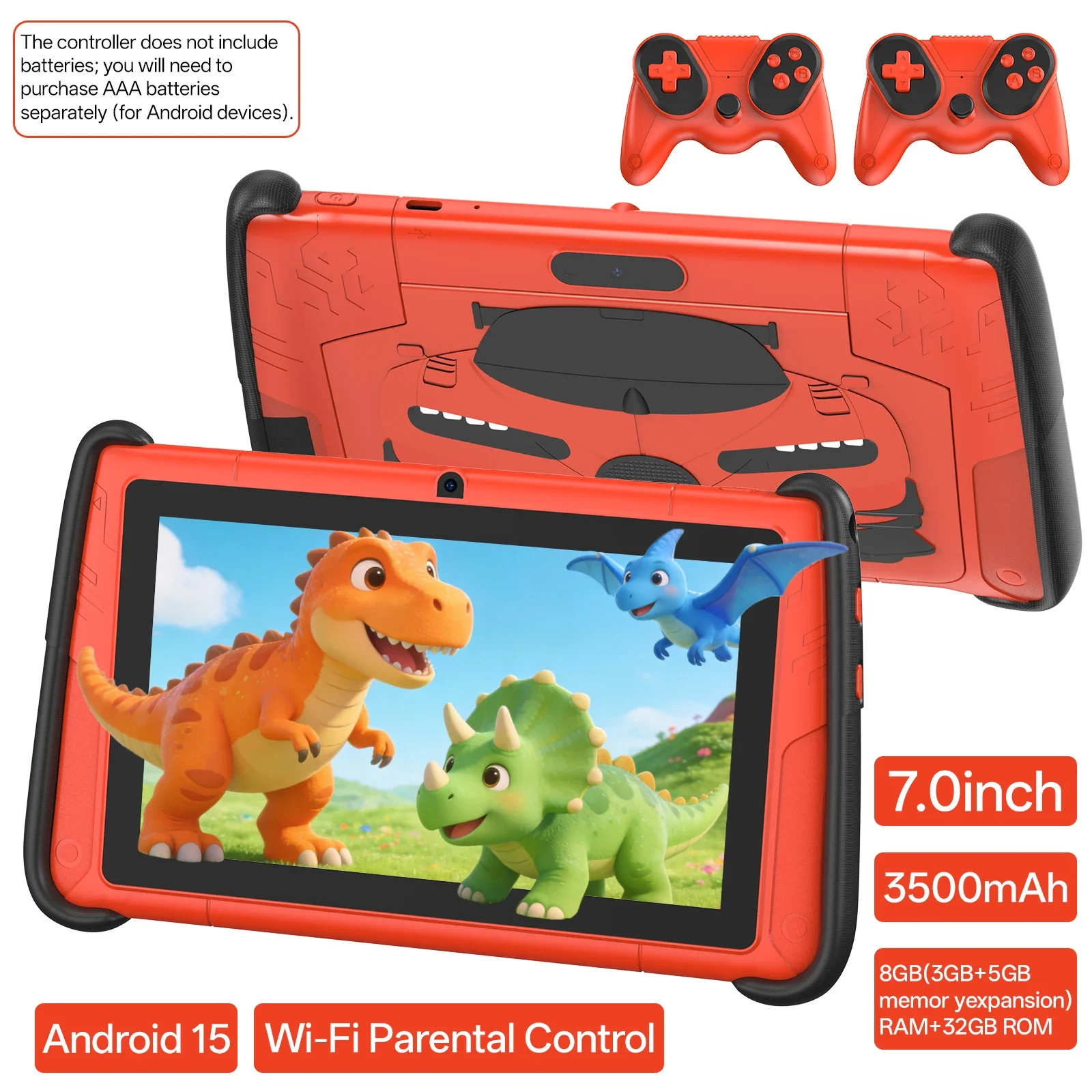 

New Cartoon Pattern Kids Tablet,7 Inch Kids Tablet,Android 15,Quad Core,8(3+5)GB RAM+64GB ROM ,350mAh,Children's Gifts
