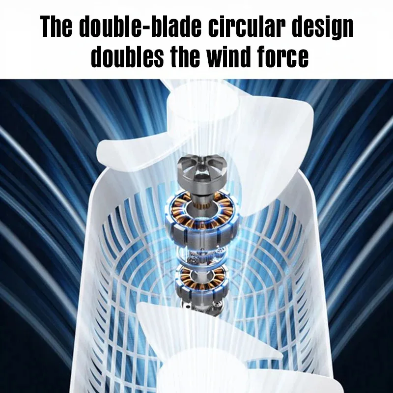 Portable desktop fan  cordless desktop fan  fast charging 5-speed high wind power
