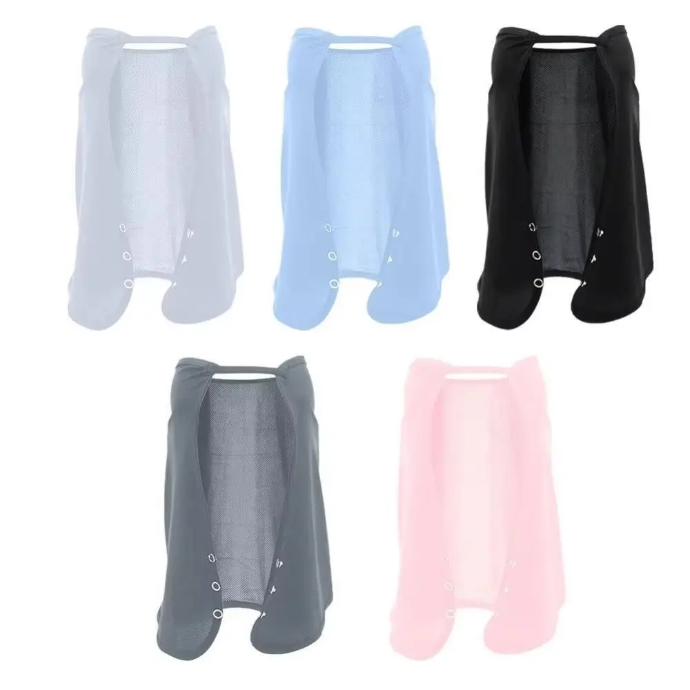 調節可能なソリッドカラーのアイスシルク日焼け止めマスクショール速乾性サイクリングスカーフスカーフネックプロテクターフェイスベール乗馬