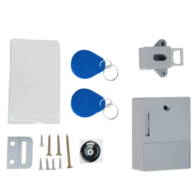 

ABKQ-Lock RFID Card Key Digital Lock Installation No Drilling Required For Furniture Cabinet Wardrobe C