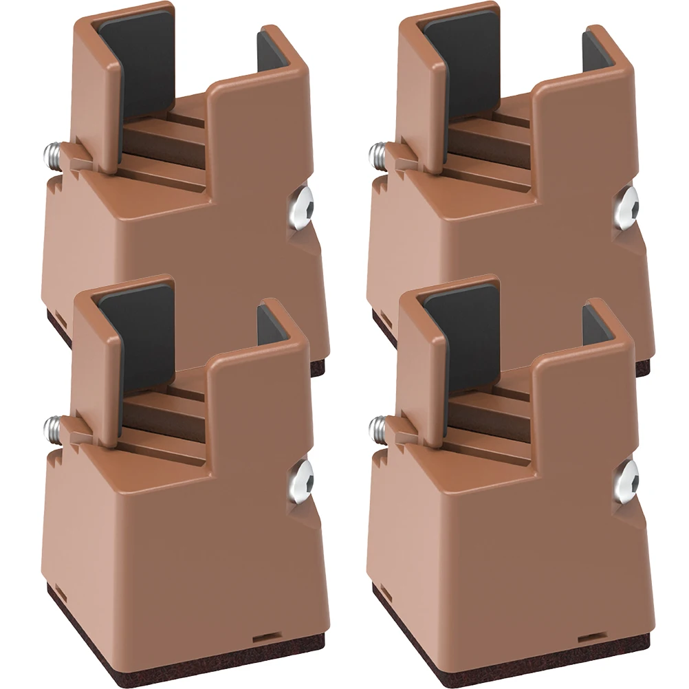 4 Pcs Heightened Table Mat Leg Lifts for Couch Double Risers Velvet Adjustable Bed Base Individual Small niture