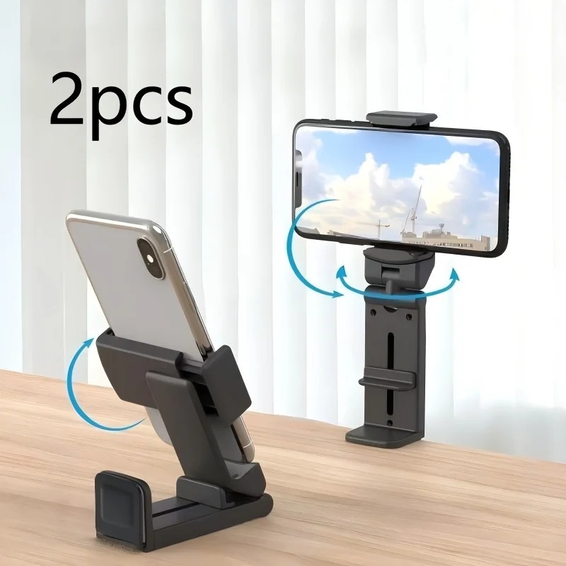 

2 Airplane Phone Holders - Durable Travel Stands That Rotate 360°, Suitable for Hands-Free Viewing in