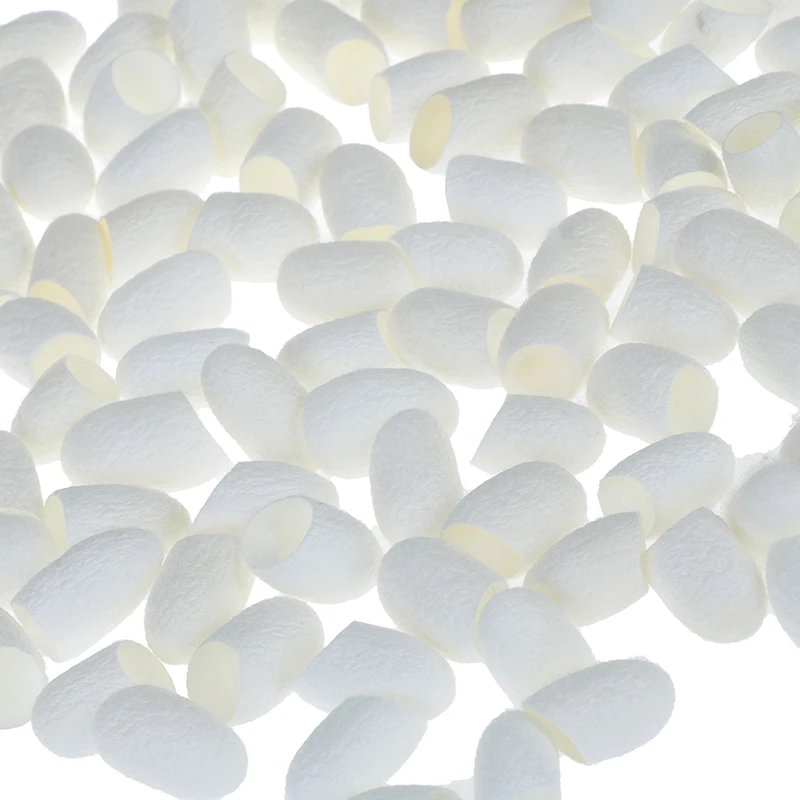 100 Pcs Silkworm Balls Purifying Whitening Exfoliating Scrub Blackhead Remover Natural Silk Cocoons Facial Skin Care