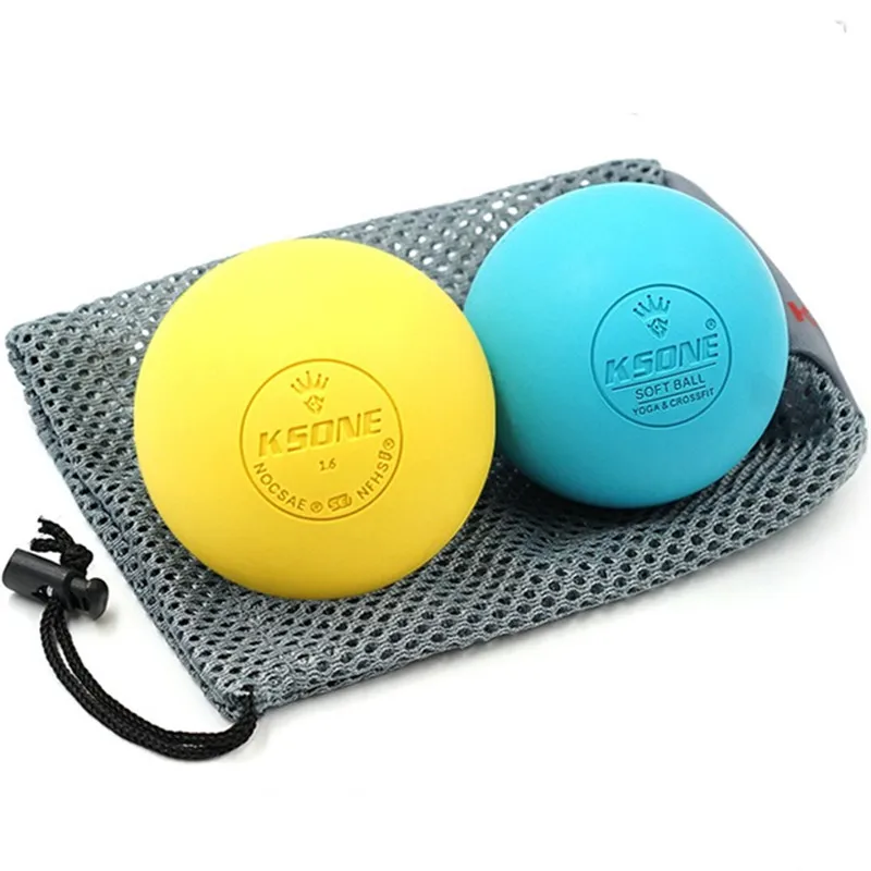 Lacrosse-Massageball-Set, harter und weicher Muskelmassageroller, tiefe Gewebebälle, Entspannung, Schmerzlinderung, Physiotherapie-Ball